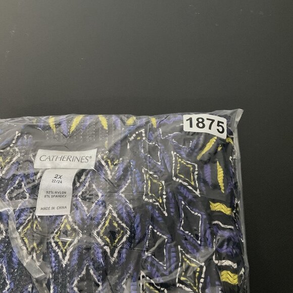 Catherines Cardigan‎ Women 2X Textured Multicolor Lightweight Coverup Open Front - Picture 14 of 14